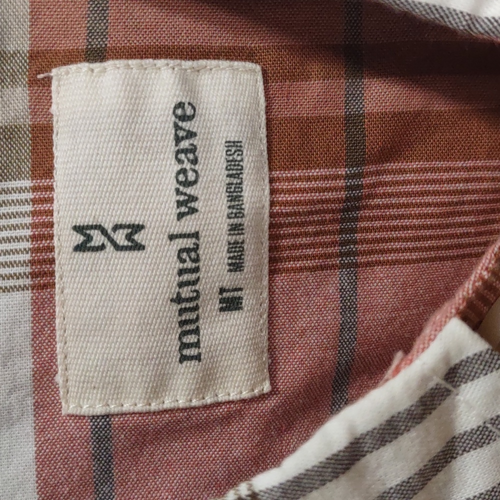 MUTUAL WEAVE Plaid Shirt - Brown and Pink - Picture 5 of 15